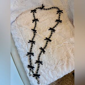 Coach Leather Chain Strap with Bows